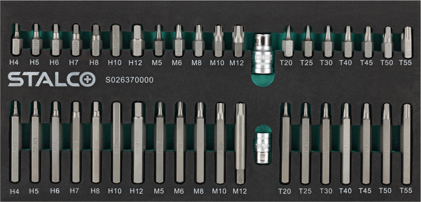 Zestaw bitów Hex, Torx Stalvo S026370000