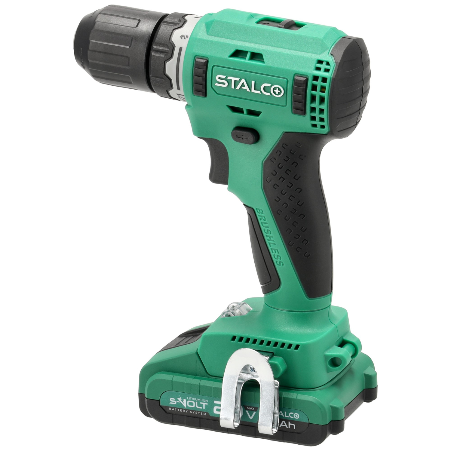 Zestaw: Wiertarko-wkrętarka akumulatorowa DS20-55BL Stalvo S-97310