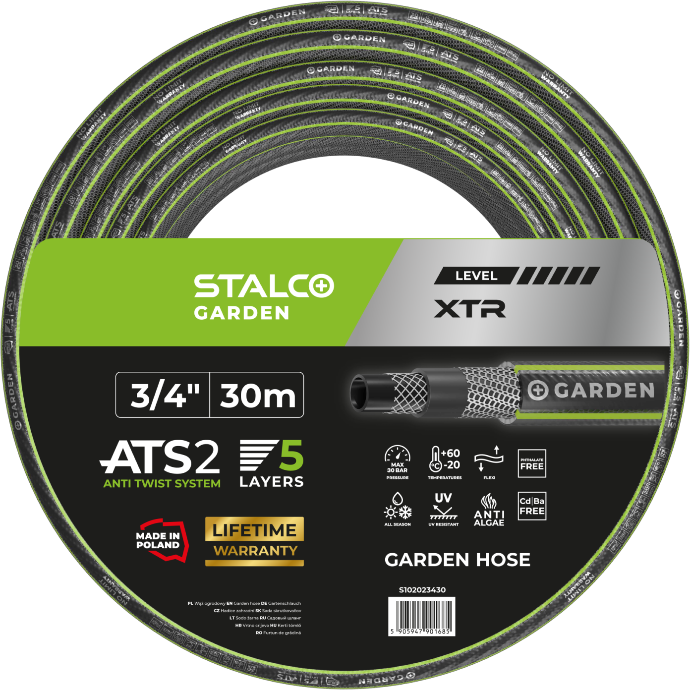 Wąż ogrodowy ATS XTR 1/2″ 20m Stalvo GARDEN S102021220