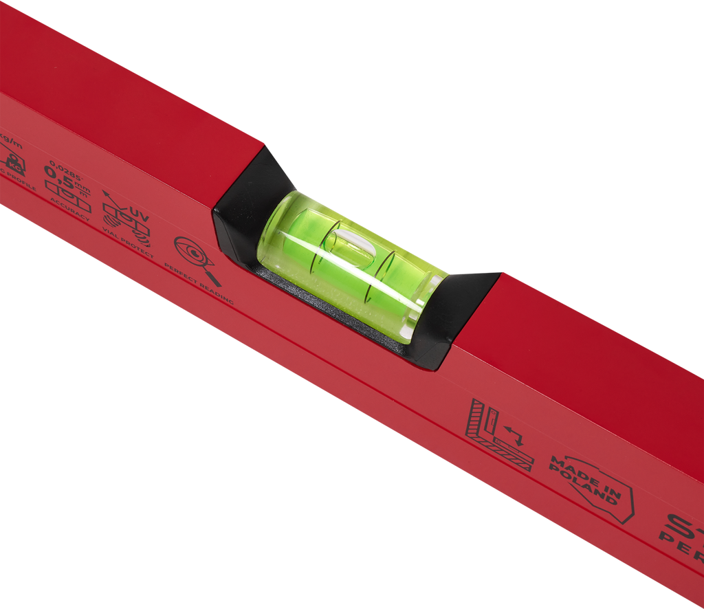 Poziomnica aluminiowa 30 cm Stalvo PERFECT S-65033