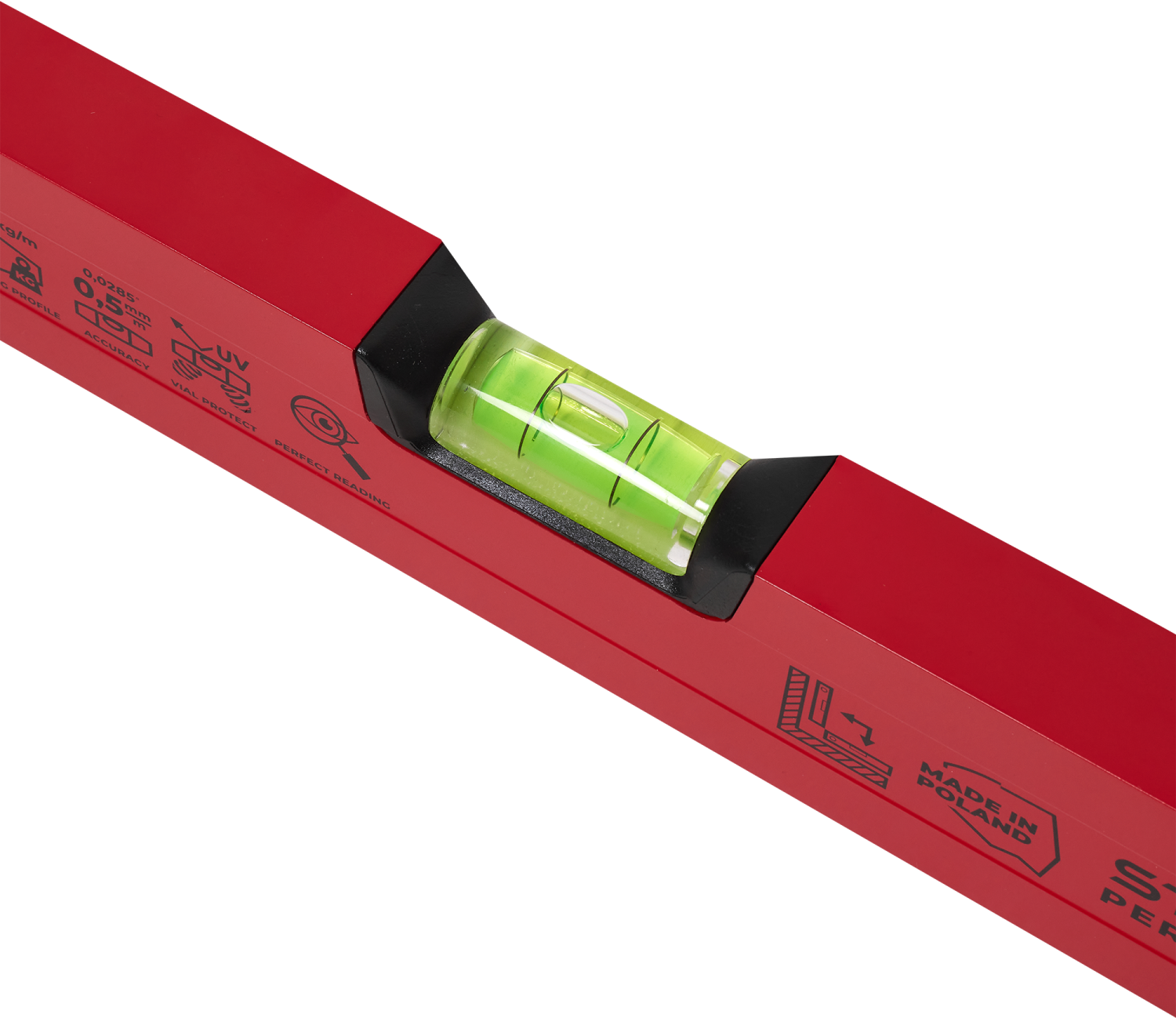 Poziomnica aluminiowa 30 cm Stalvo PERFECT S-65033