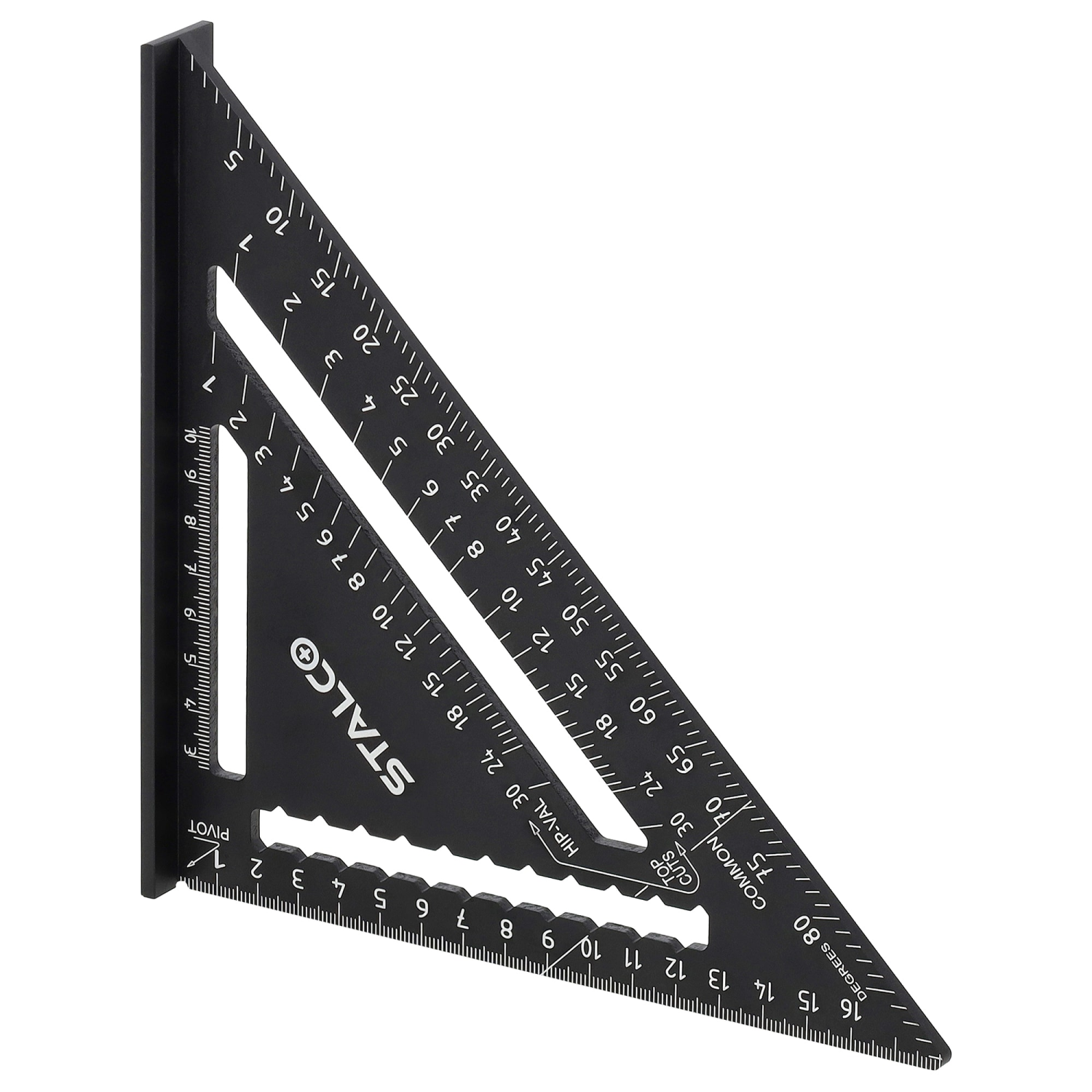 Aluminiowa ekierka budowlana ze stopką 175 mm grubość 3,8 mm Stalvo S010417303 Stalvo S010417303
