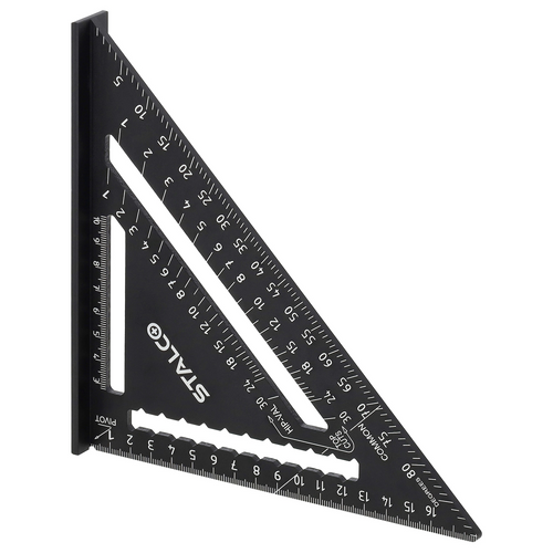 Aluminiowa ekierka budowlana ze stopką 175 mm grubość 3,8 mm Stalvo S010417303 Stalvo S010417303