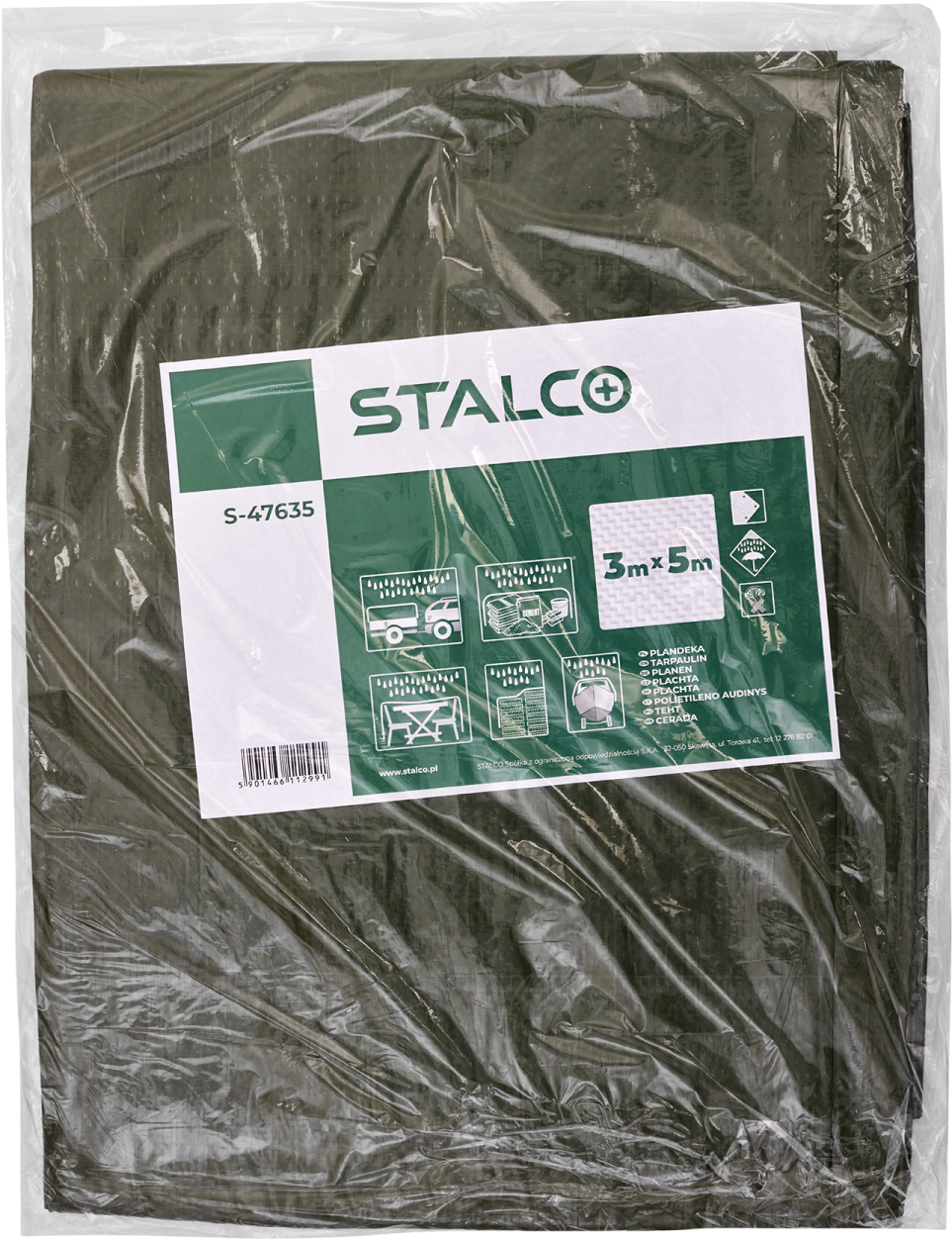 Plandeka impregnowana 3 x 5 m Stalvo S-47635