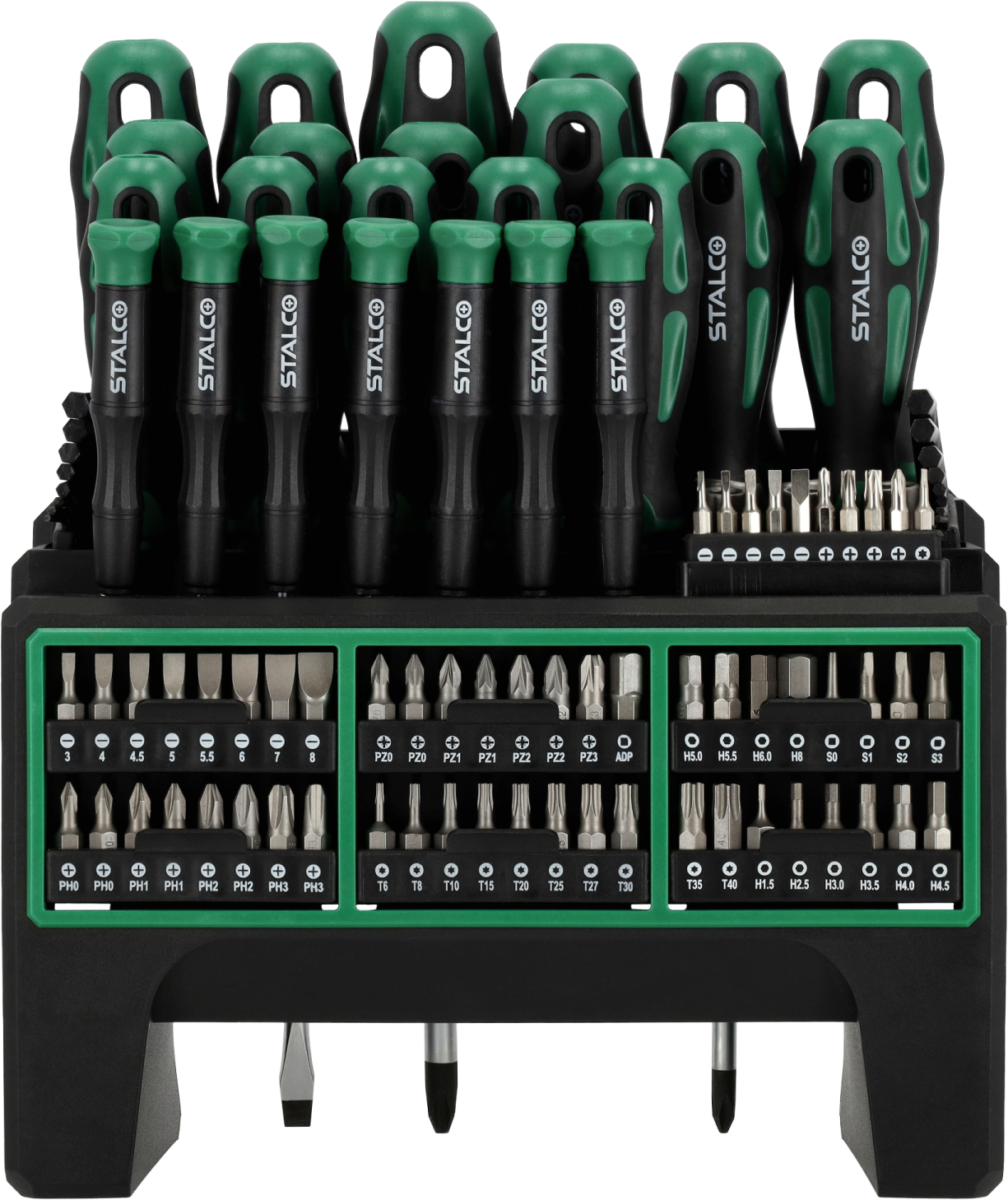 Zestaw wkrętaków 114 el. Stalvo S-12399