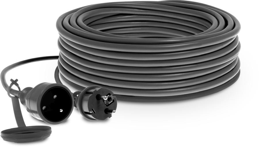 Przedłużacz jednogniazdowy 10m, IP44 , 16A , 3680 W , H05RR-F , 3X1,5mm2 Stalvo S-46620