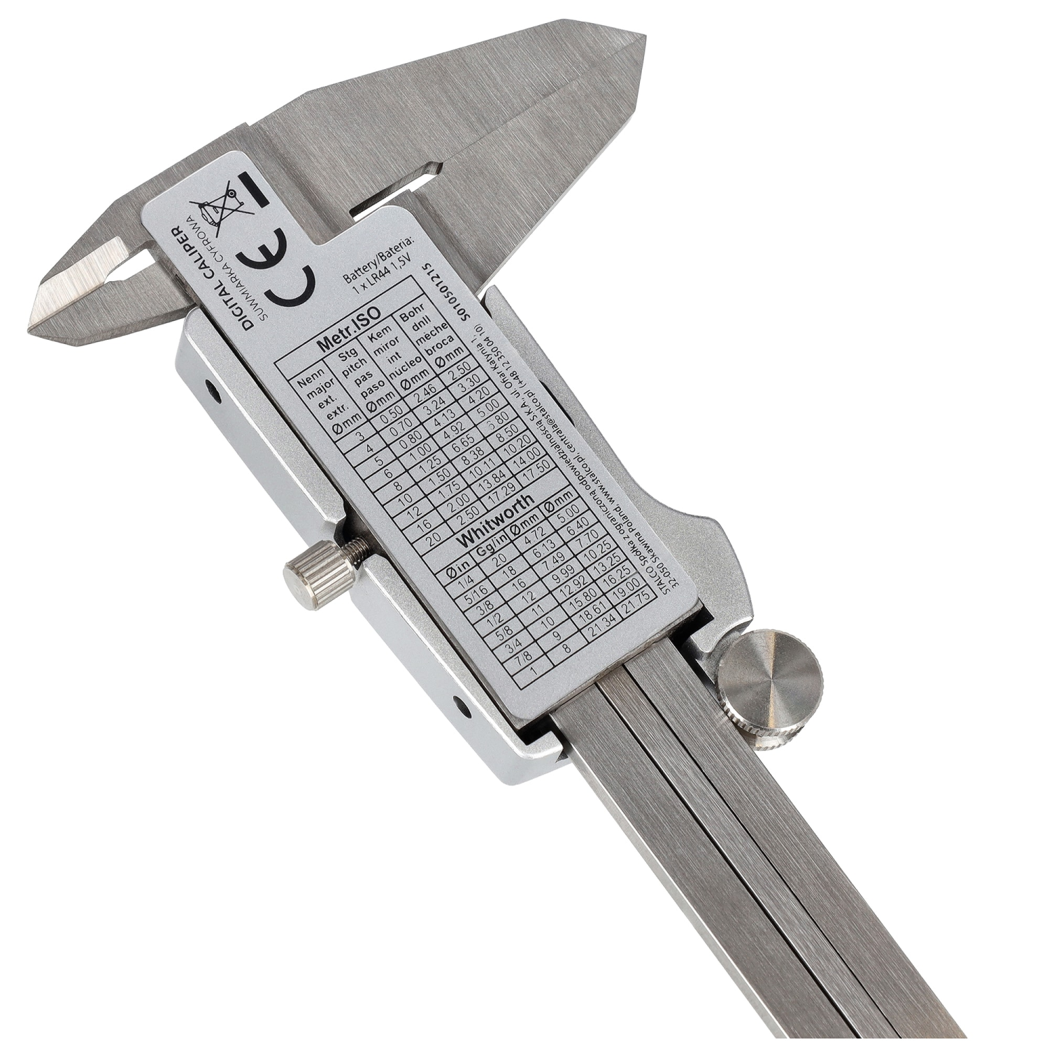 Suwmiarka cyfrowa zakres 0-150mm, dokładność 0,01mm bateria 1,5V Stalvo S010501215 Stalvo S010501215
