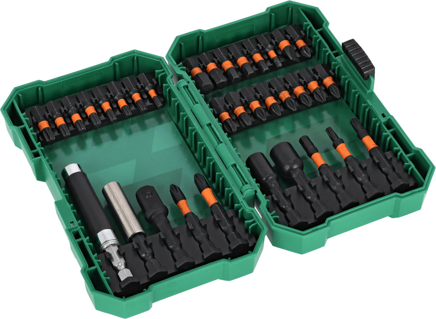 Zestaw bitów udarowych i nasadek z adaptorem 1/4” 34 el. Stalvo S-13730