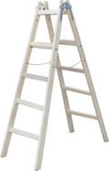 Drabina malarska drewniana 2 x 4 stopnie , 6,0 kg , 1300 mm Stalvo S-40588