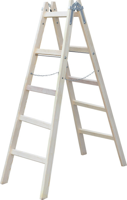 Drabina malarska drewniana 2 x 4 stopnie , 6,0 kg , 1300 mm Stalvo S-40588