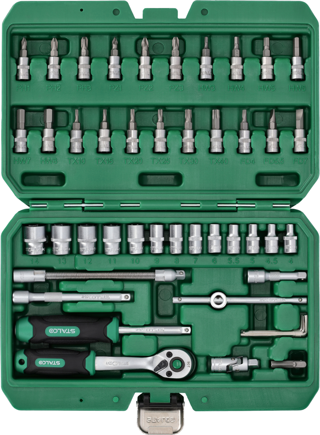 Zestaw kluczy nasadowych 48 elementów S-54020 Stalvo S-54020