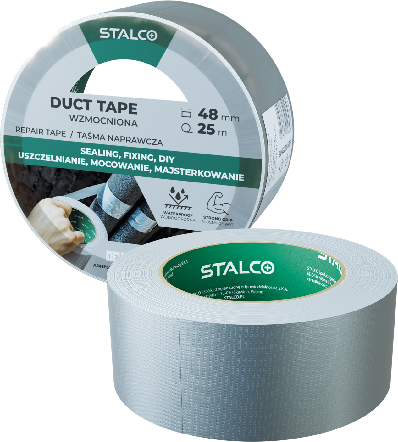Taśma naprawcza DUCT TAPE 48 mm x 5 m Stalvo S-38405