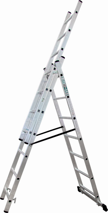 Drabina przemysłowa 150kg 3 elementy x 7 stopni , 9,5 kg , 3436 mm Stalvo S-40551
