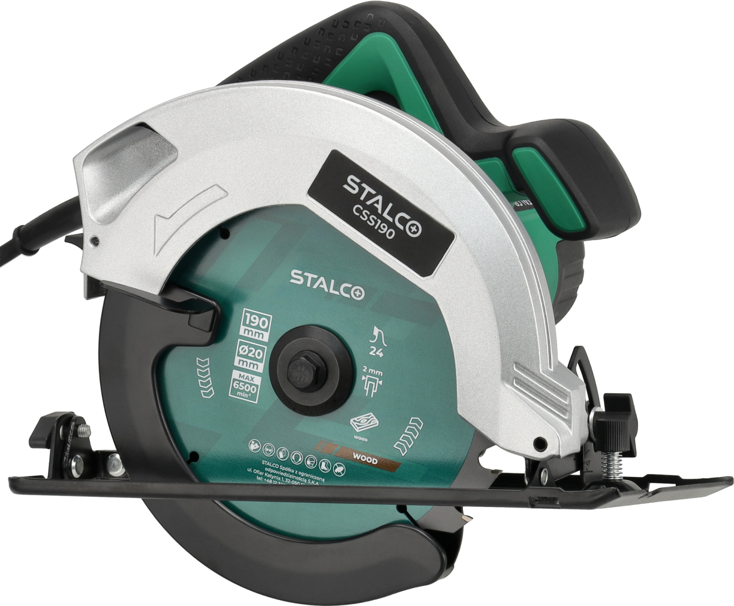 Pilarka tarczowa ręczna 1500W CSS190 Stalvo S-97240