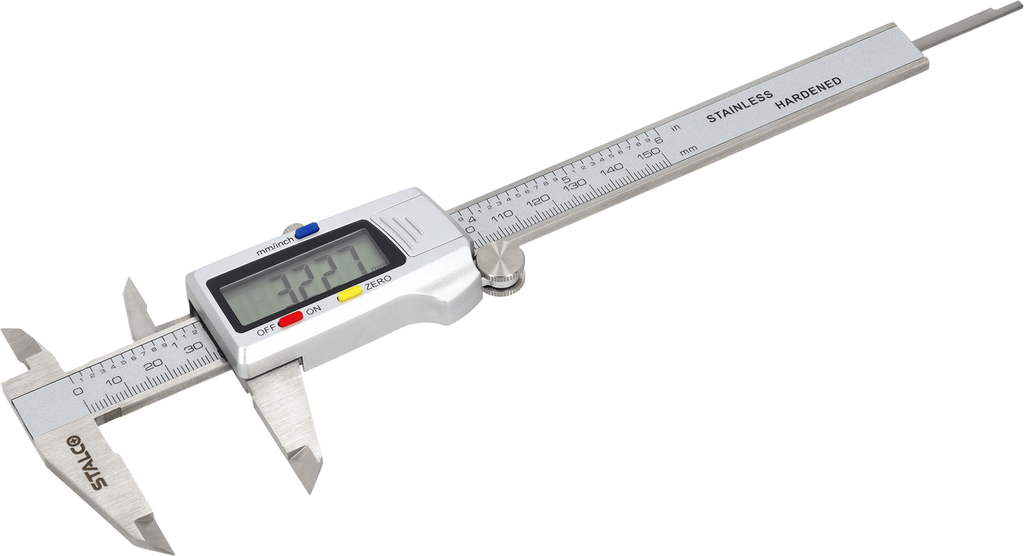 Suwmiarka cyfrowa zakres 0-150mm, dokładność 0,01mm bateria 1,5V Stalvo S010501215 Stalvo S010501215