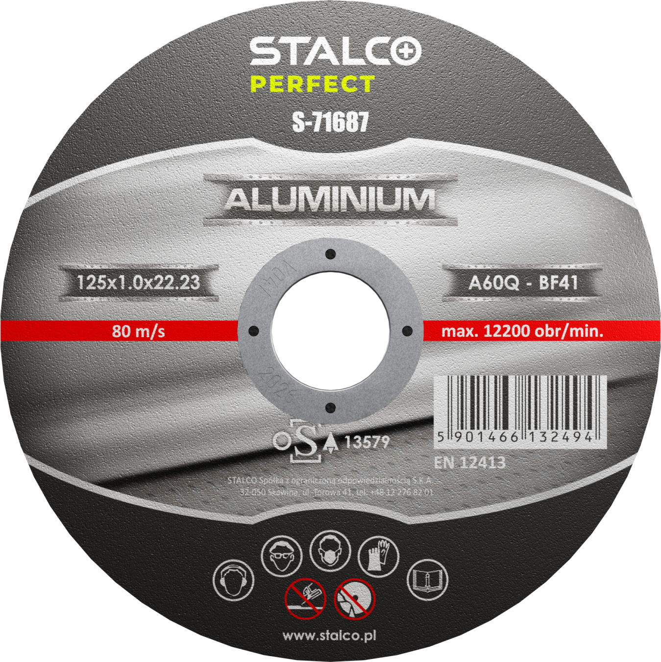 Tarcza do cięcia aluminium ø 125 x 1,0 x 22, 23 mm Stalvo PERFECT S-71687