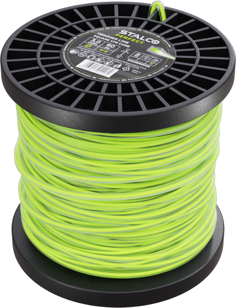 Żyłka tnąca kwadratowa Square XTR Core 2,4mm x 15m, kwadratowa Stalvo PERFECT S053998044