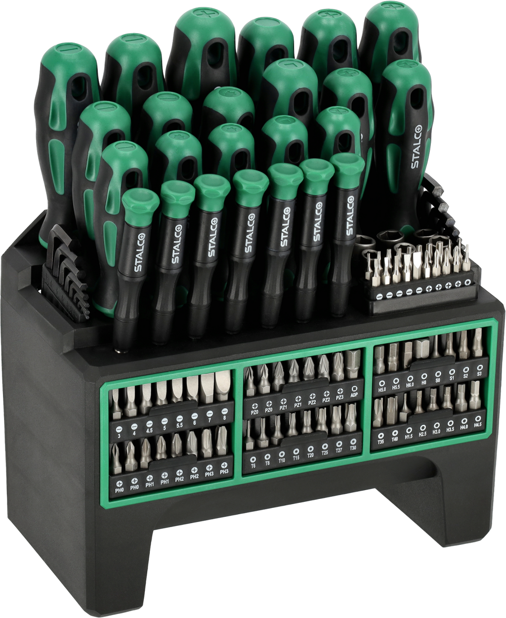 Zestaw wkrętaków 114 el. Stalvo S-12399