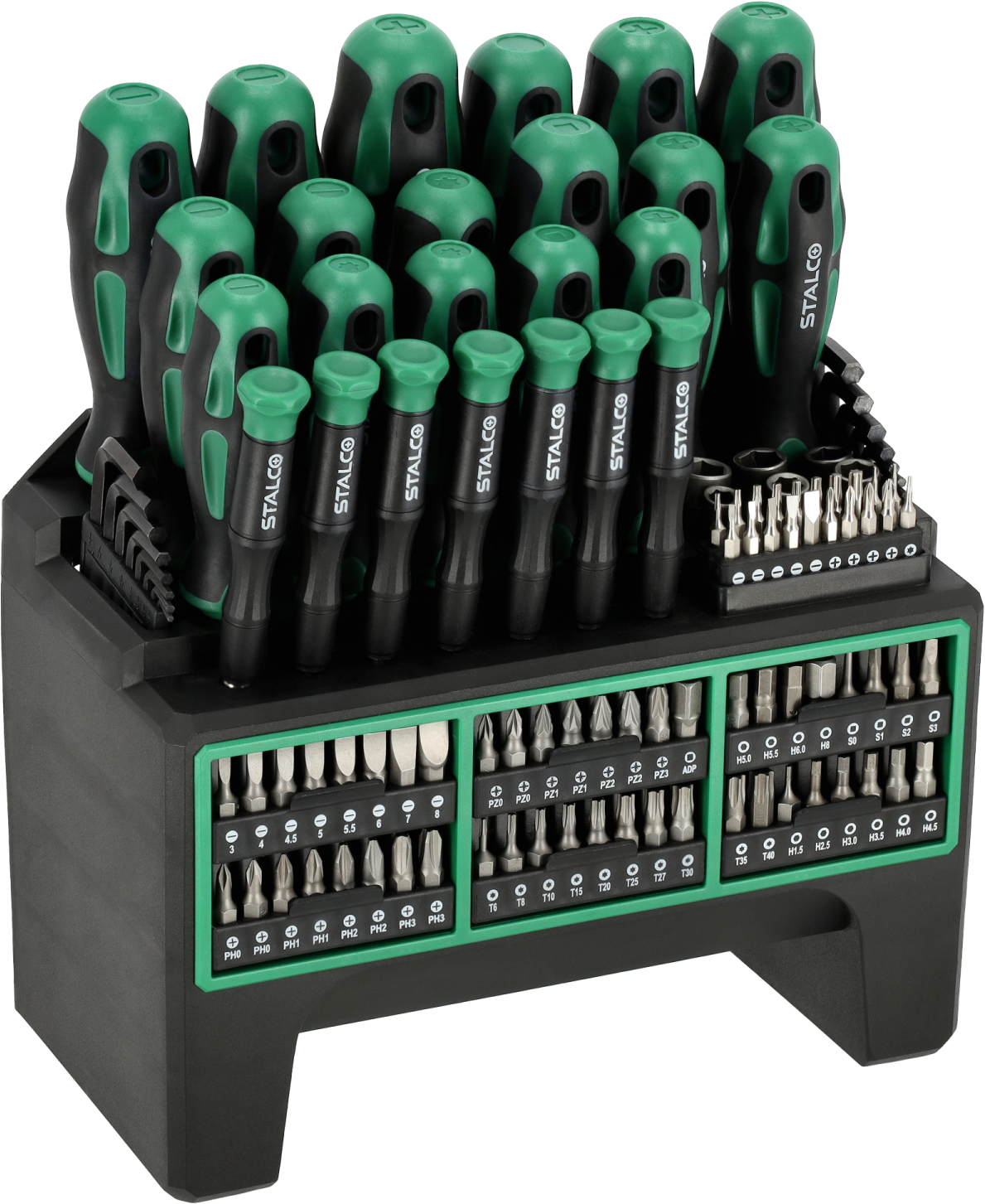 Zestaw wkrętaków 114 el. Stalvo S-12399