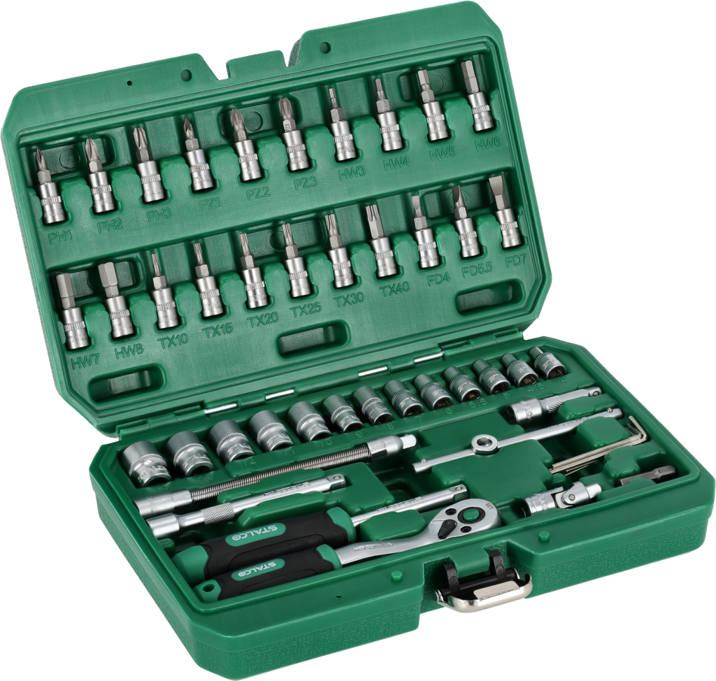 Zestaw kluczy nasadowych 48 elementów S-54020 Stalvo S-54020