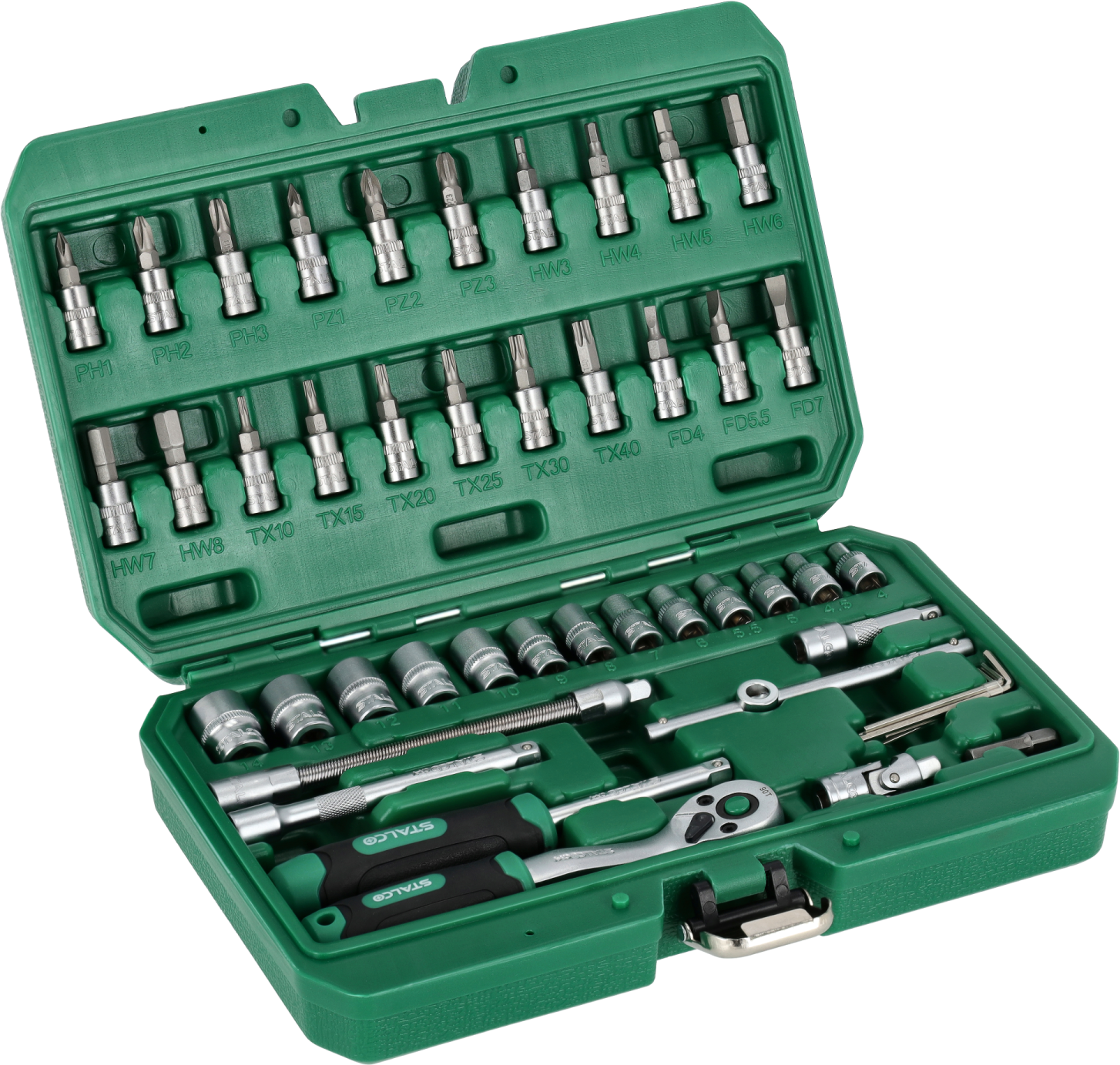 Zestaw kluczy nasadowych 48 elementów S-54020 Stalvo S-54020