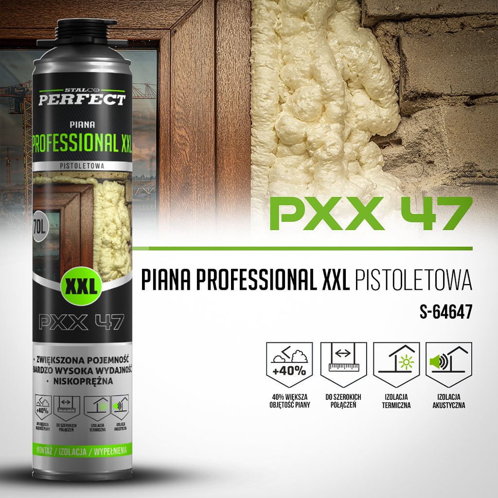Piana professional XXL niskoprężna pistoletowa PXX 47 Stalvo PERFECT S-64647