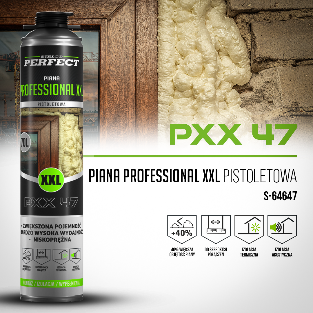 Piana professional XXL niskoprężna pistoletowa PXX 47 Stalvo PERFECT S-64647