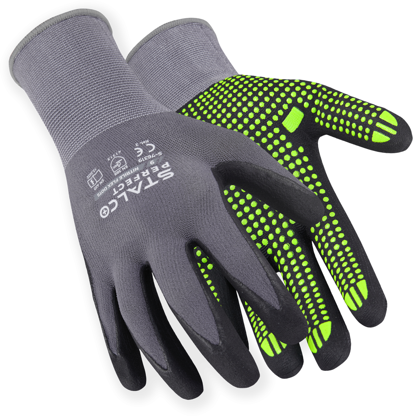 Rękawice nylonowe NITRILE FLEX DOTS 6 Stalvo PERFECT S-76346